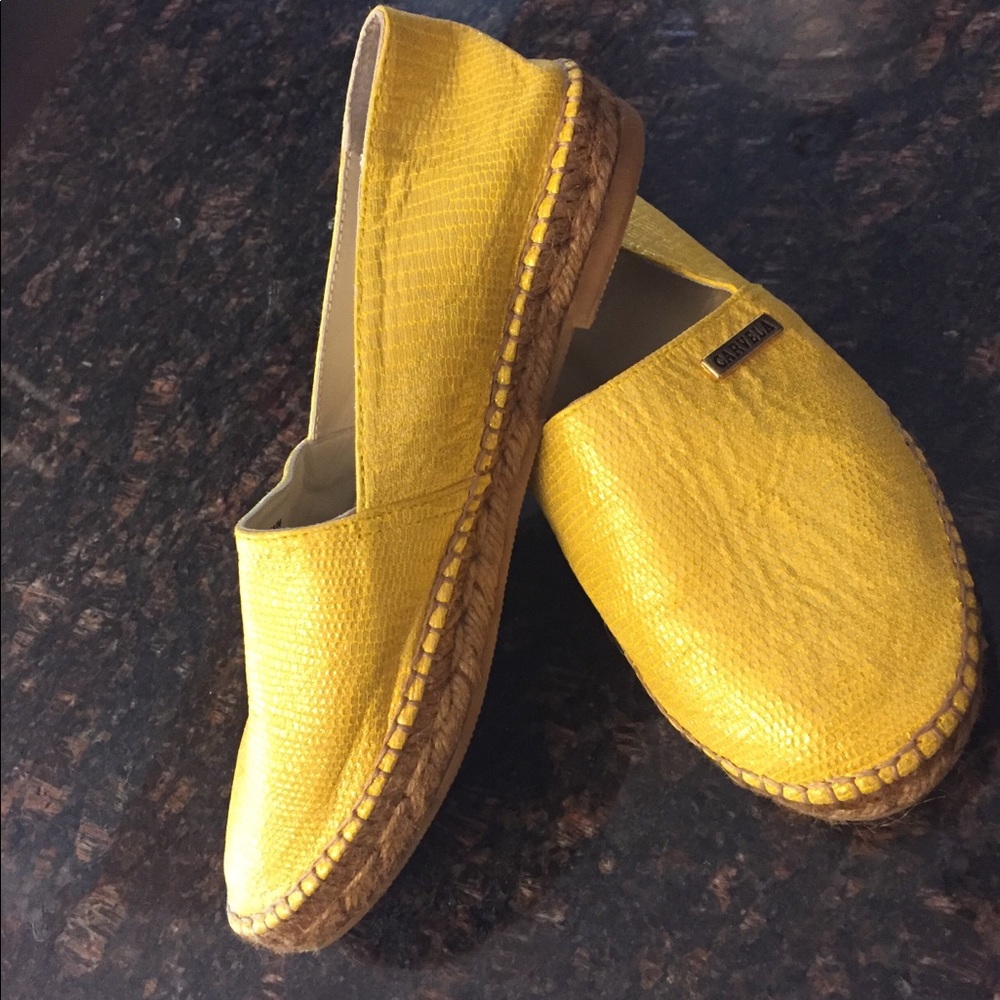 Cavela yellow leather espadrilles